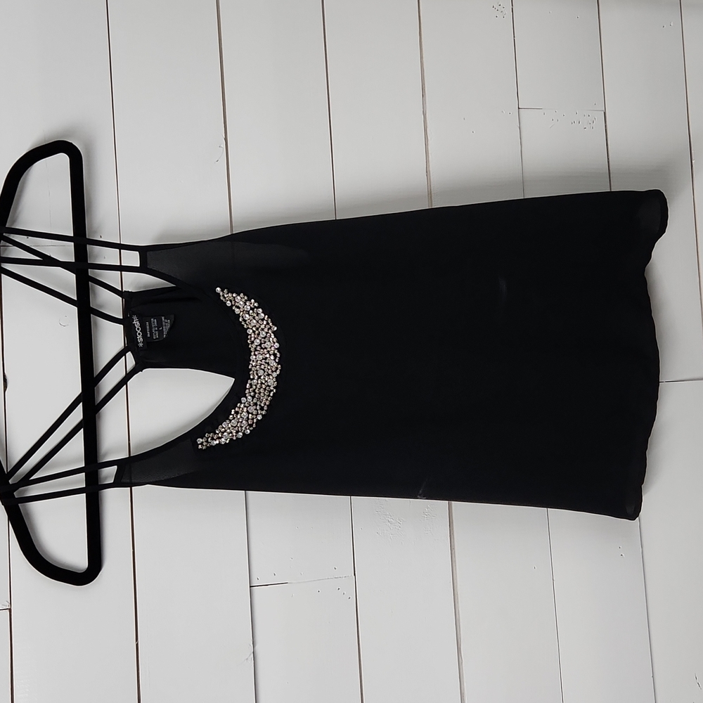 Strappy Black Sheer Top